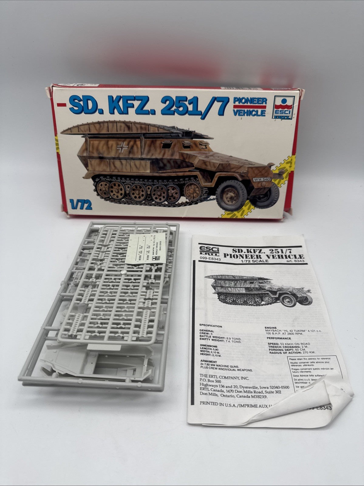 Esci SD. KFZ. 251/7 Pioneer Vehicle Neu