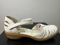 Rieker Slipper Gr. 42 Leder Weiß Damen