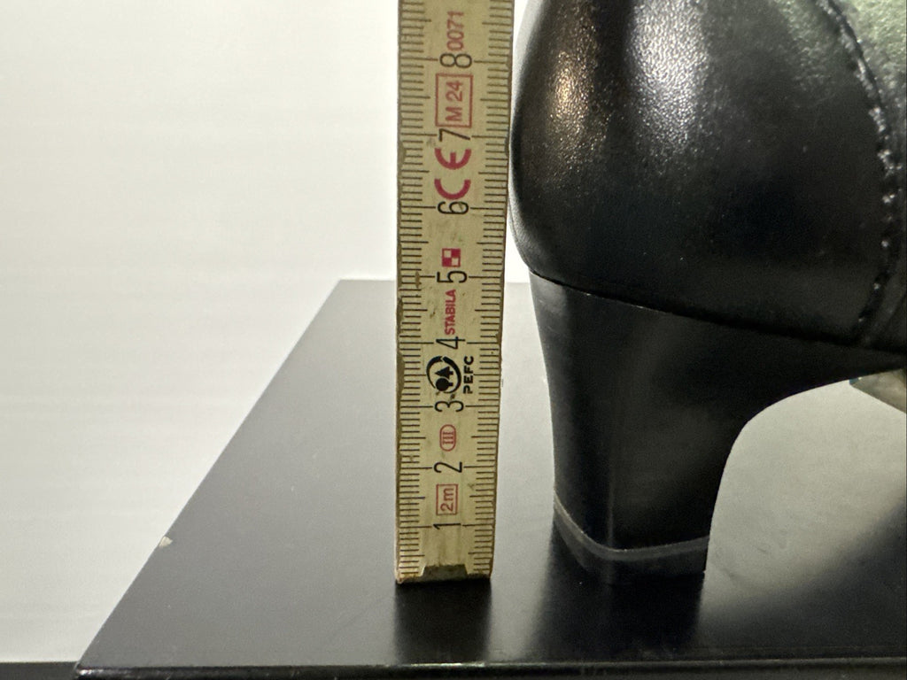 Jana Pumps  Gr. 7,5  Leder Schwarz Damen Absatzschuh
