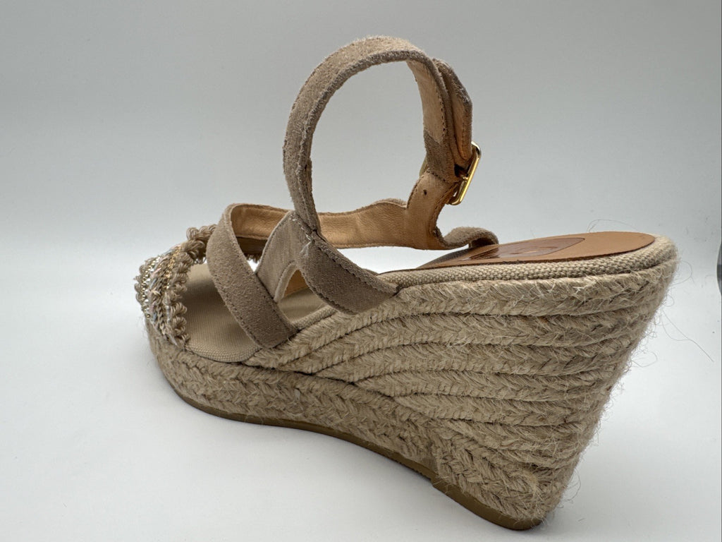 Kanna Sandalette Gr. 41 Damen Kord Keilabsatz 
