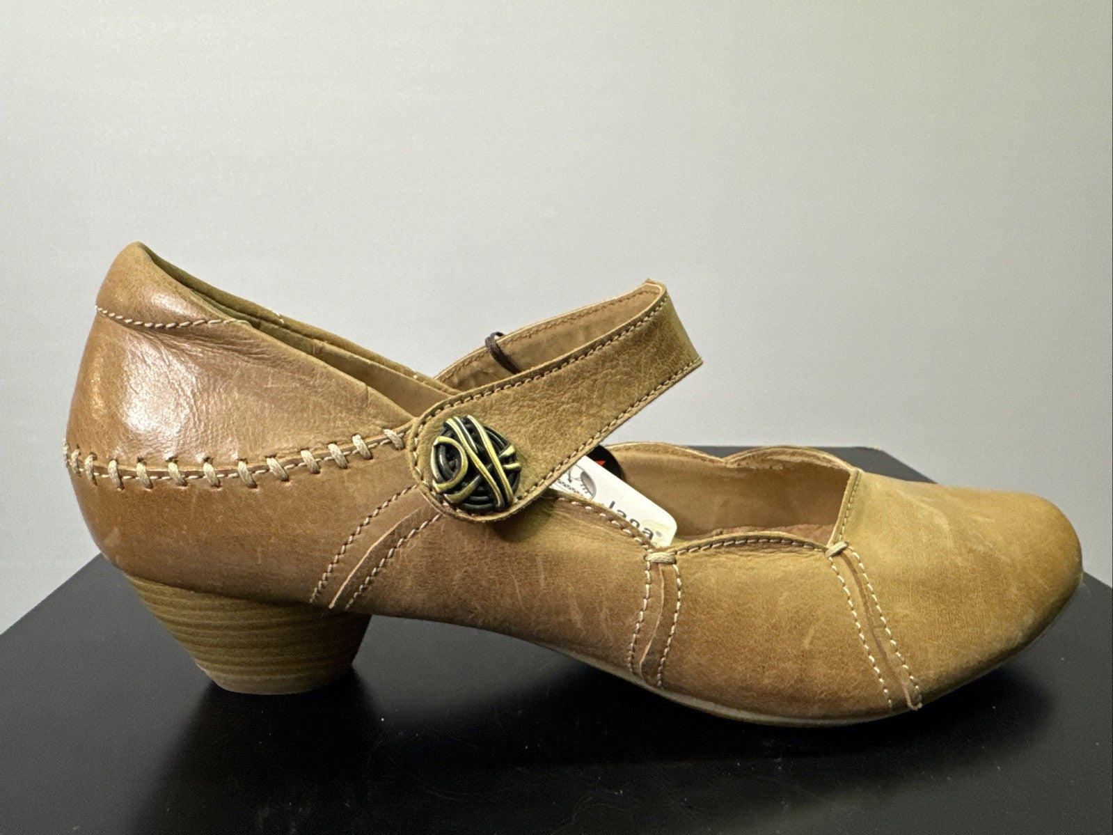 Jana Pumps  Gr. 6,5 Leder Braun Damen Absatzschuh