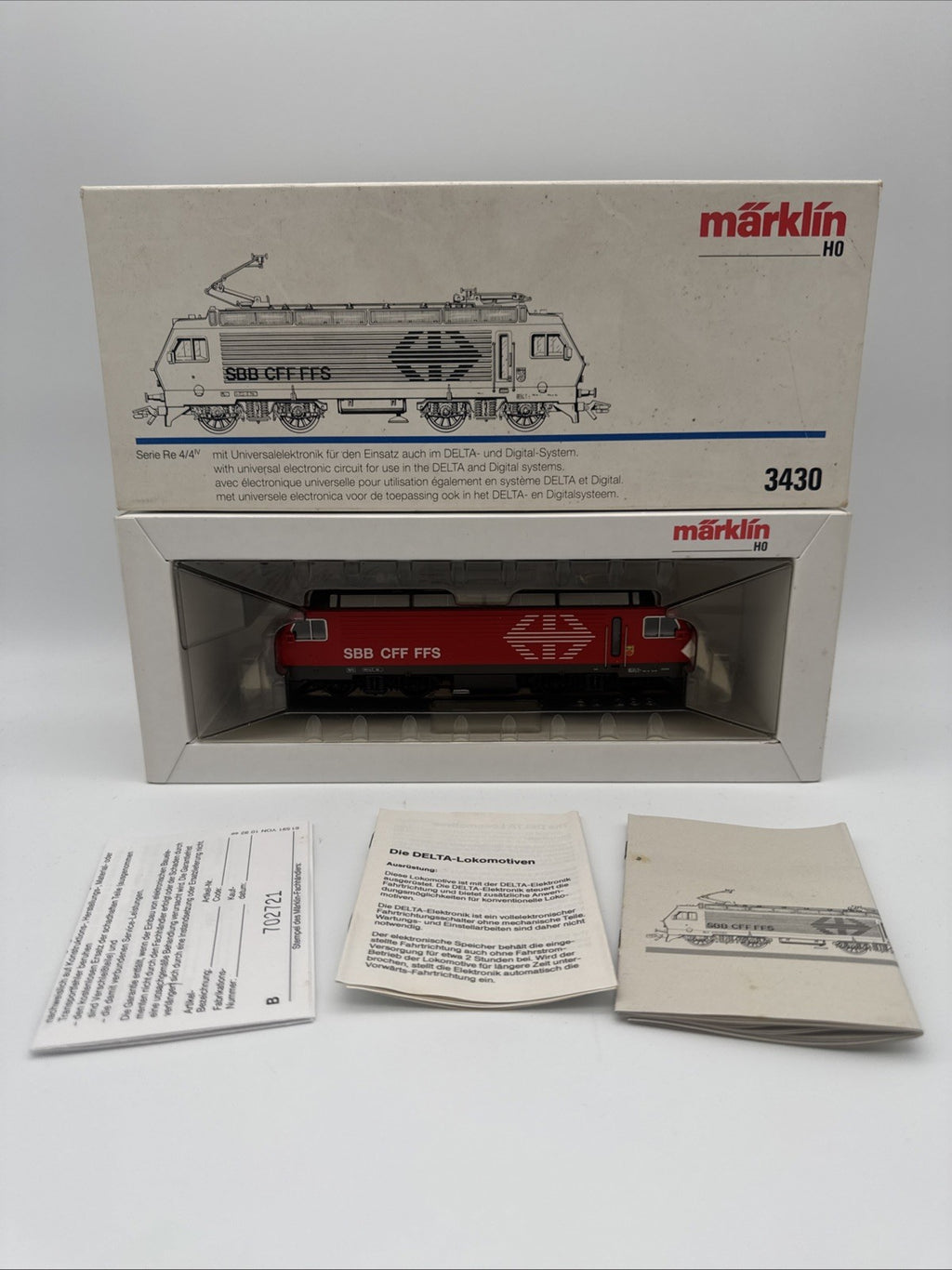 Märklin Spur H0 3430 Elektrolok Re 4/4 IV der SBB Analog AC in OVP Top Zustand