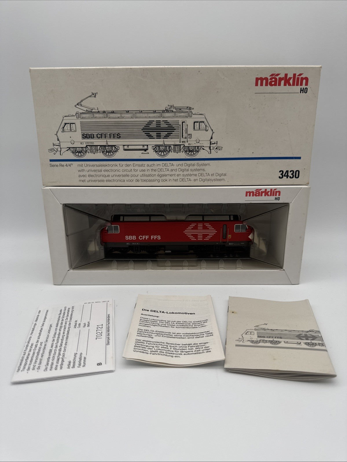 Märklin Spur H0 3430 Elektrolok Re 4/4 IV der SBB Analog AC in OVP Top Zustand
