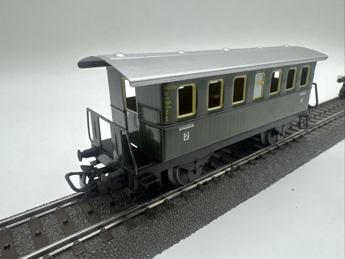 Märklin H0 Personenwagen 4051 Stg Grün Donnerbüchse 2. Klasse #434