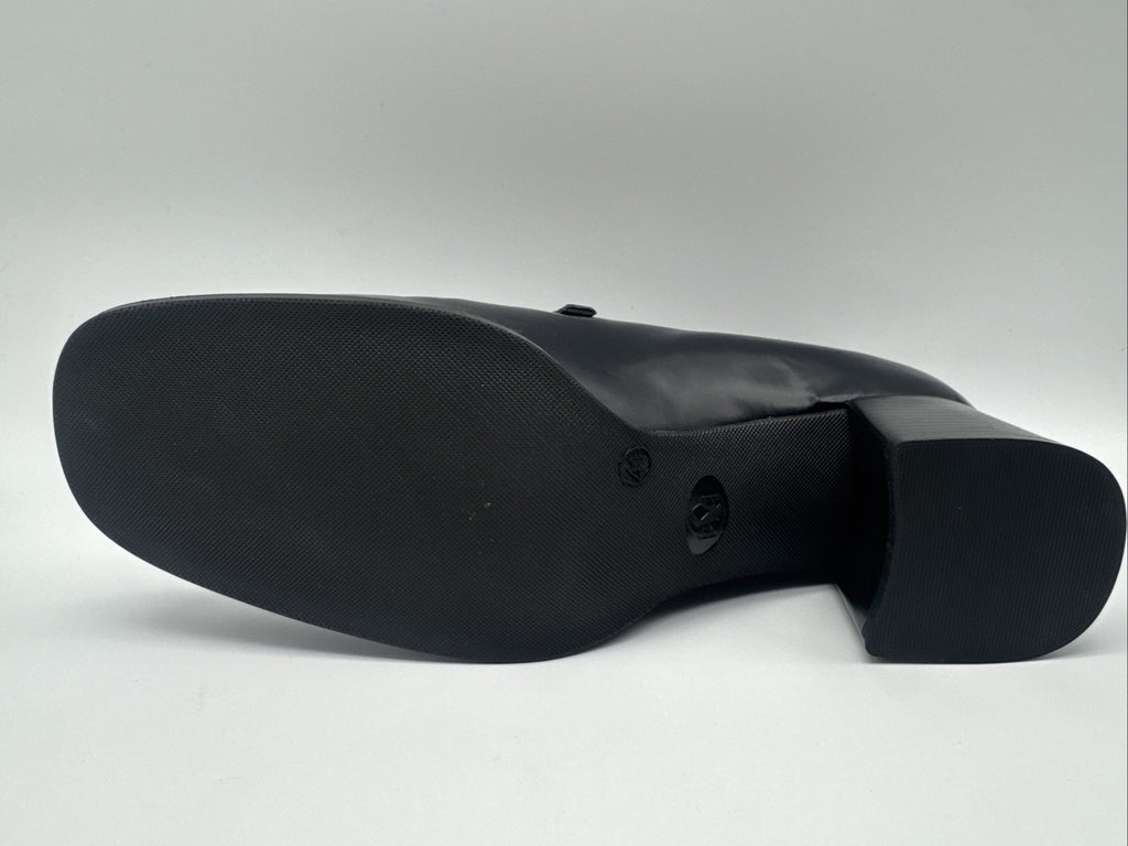 Gianni Gregorio Pumps Damen Gr. 41 Schwarz Leder Absatzschuh 