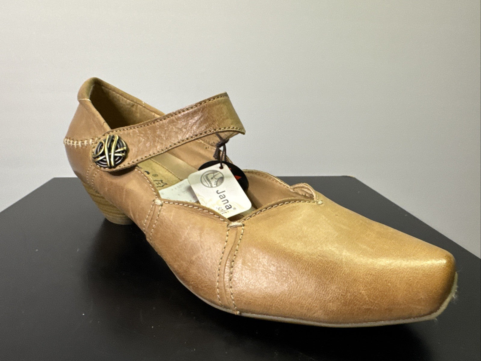 Jana Pumps  Gr. 6,5 Leder Braun Damen Absatzschuh