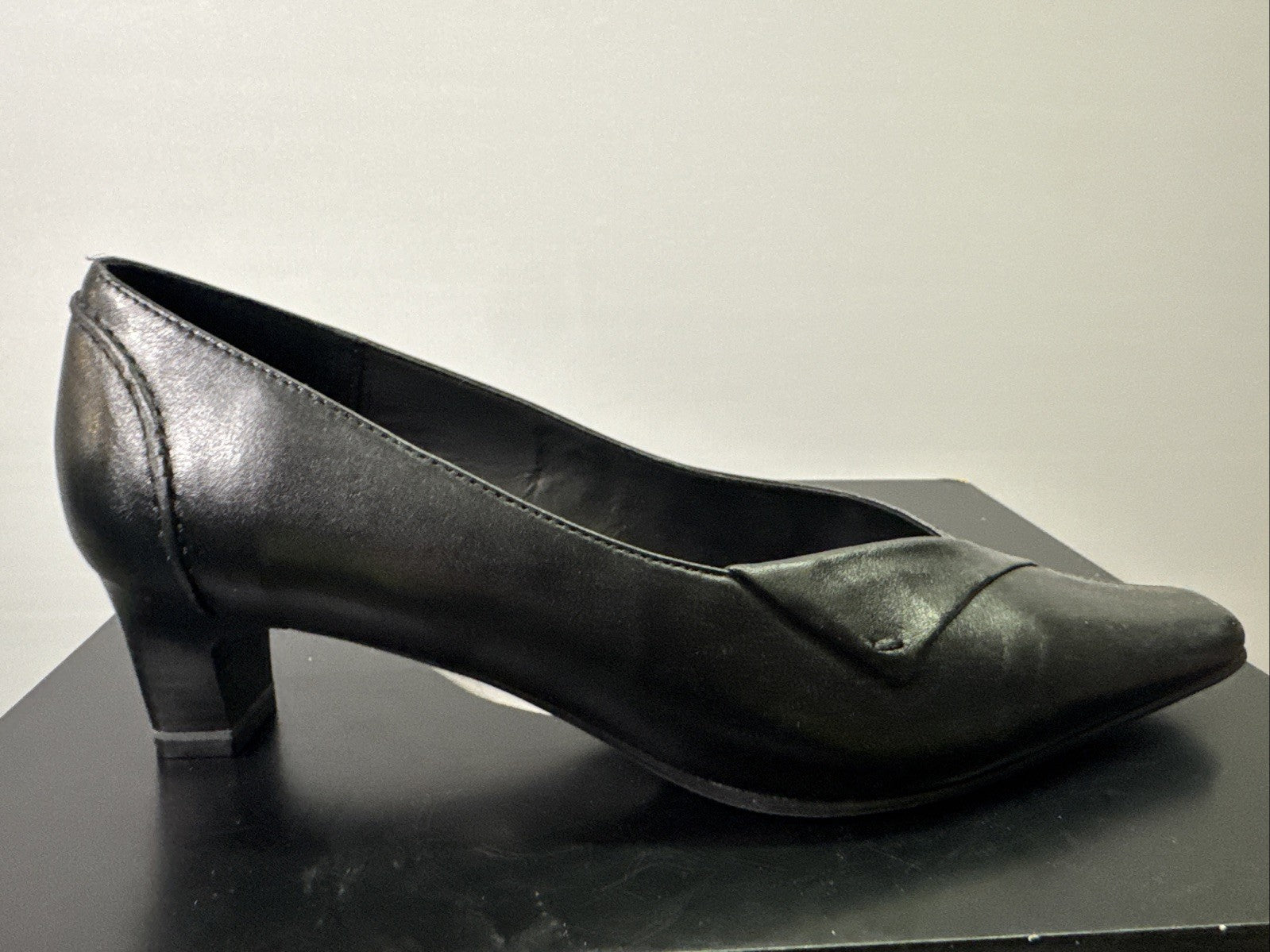 Jana Pumps  Gr. 7,5  Leder Schwarz Damen Absatzschuh
