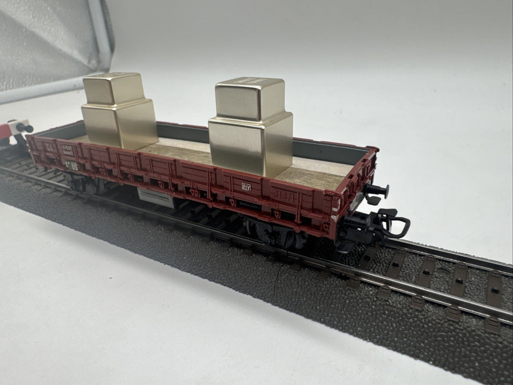 Märklin H0 4607 313/1 Güterwagen Rungenwagen mit Beladung  Rmms DB