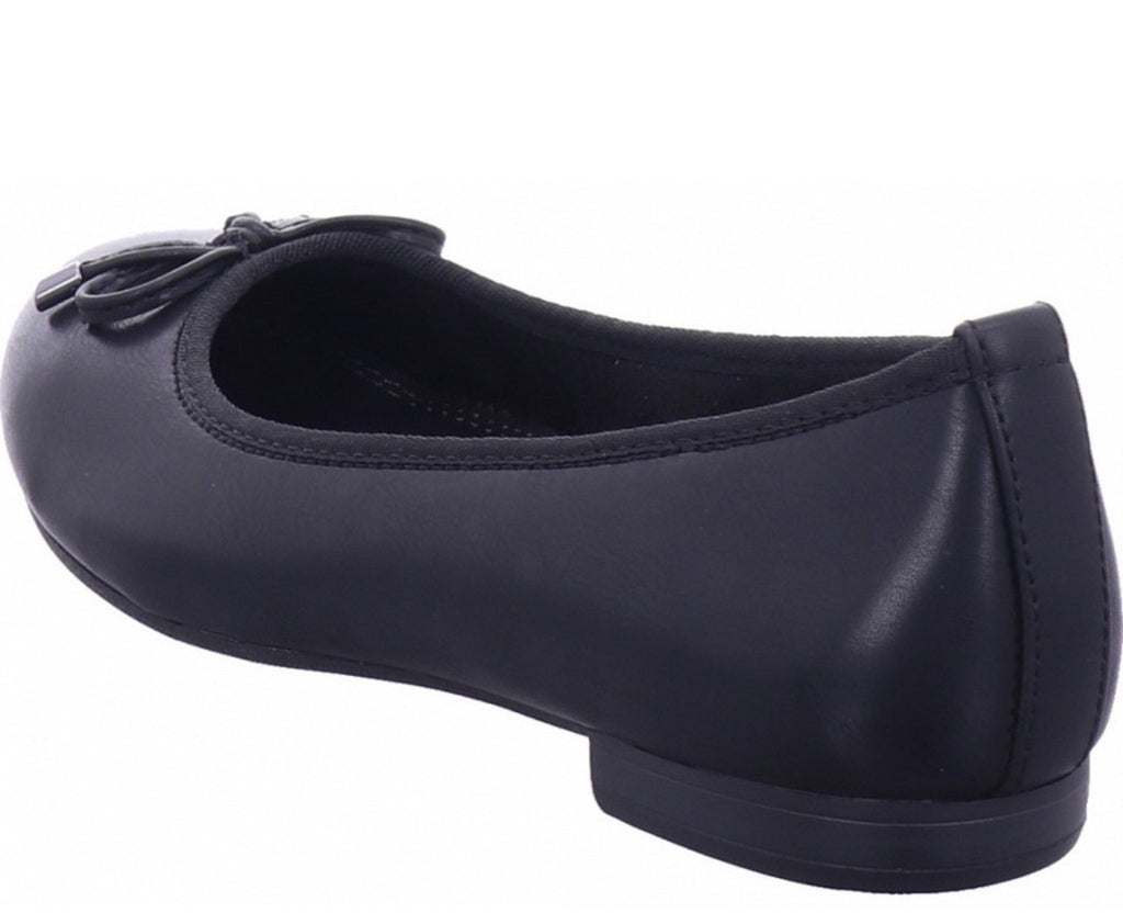MARCO TOZZI Ballerinas Sommer Slipper Damen schwarz Gr. 39