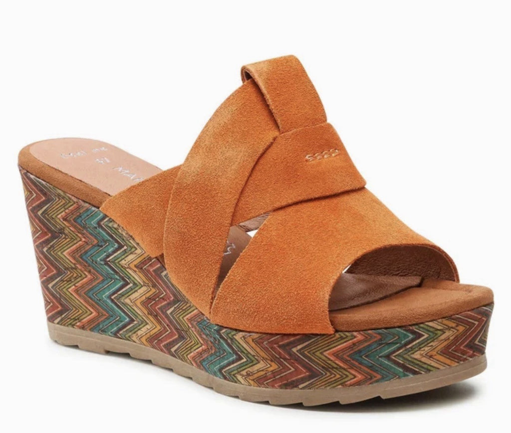MARCO TOZZI Damen Pantolette Gr. 36 Slipper Sandale Sandalette Keilsandale