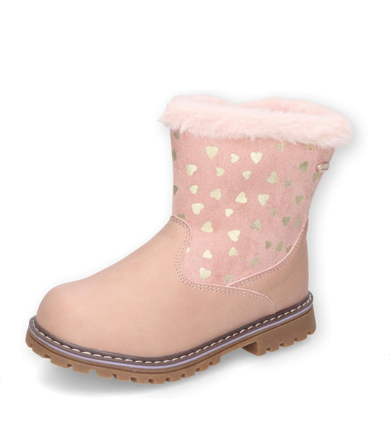 Dockers Wildleder Mädchen Winterstiefel Gr.28 Rosa Mit Herzen Gefüttert