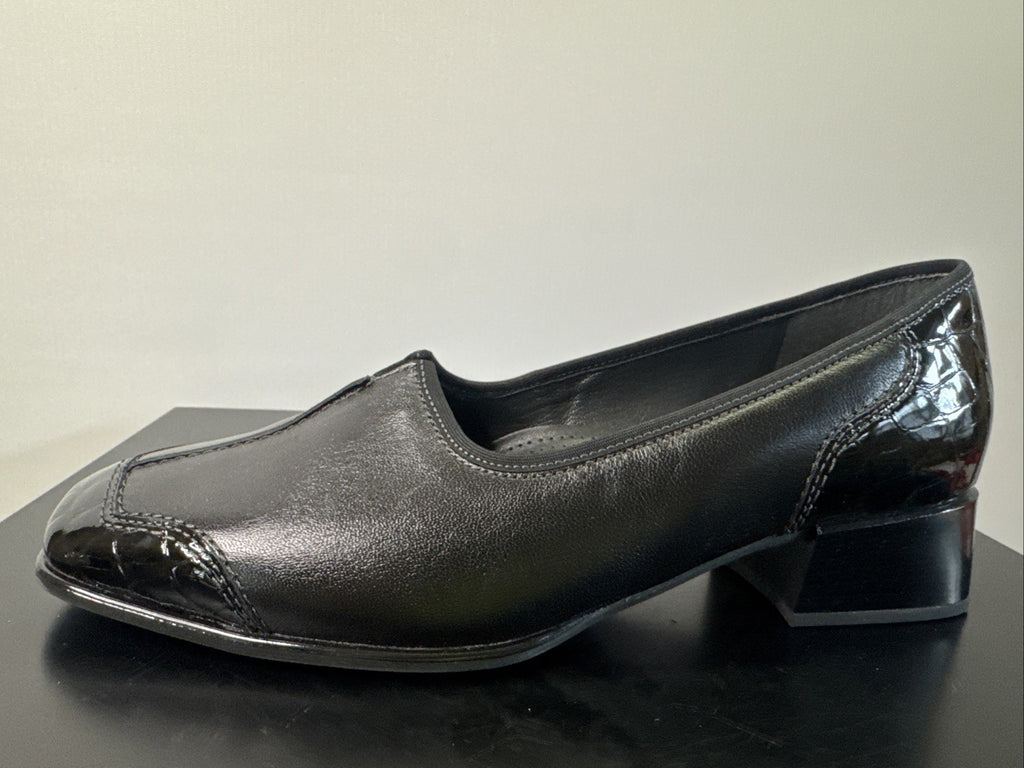 Ara Pumps Gr. 5,5 Schwarz  Leder Absatzschuh