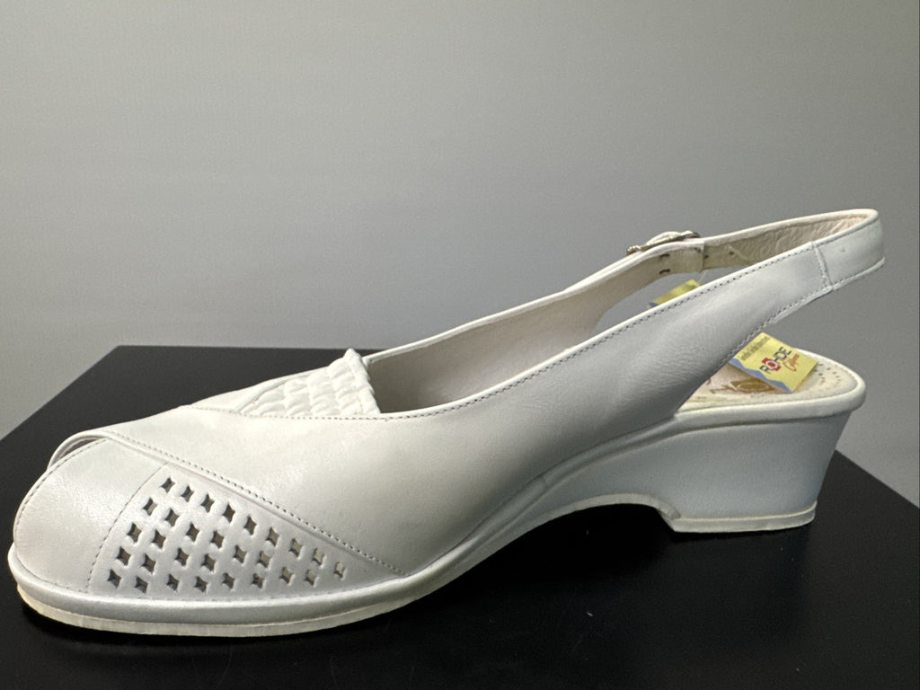 Rohde Sandalette Gr. 8 Damen Weiß Leder