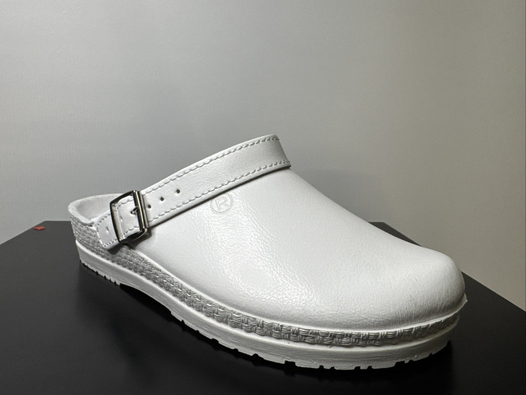 Rohde Herren Pantolette Gr. 44 Weiß Pantoffel 1518