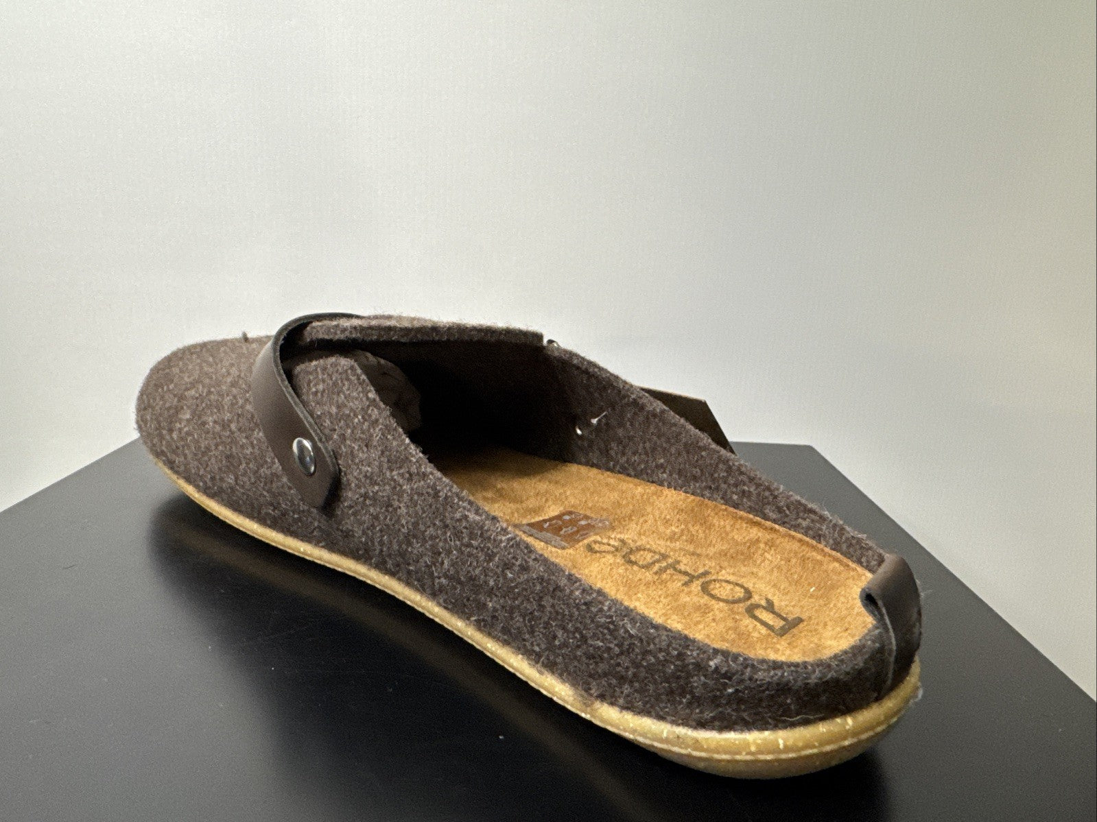 Rohde Herren Filz Pantolette Gr. 41 Mocca Pantoffel 6922