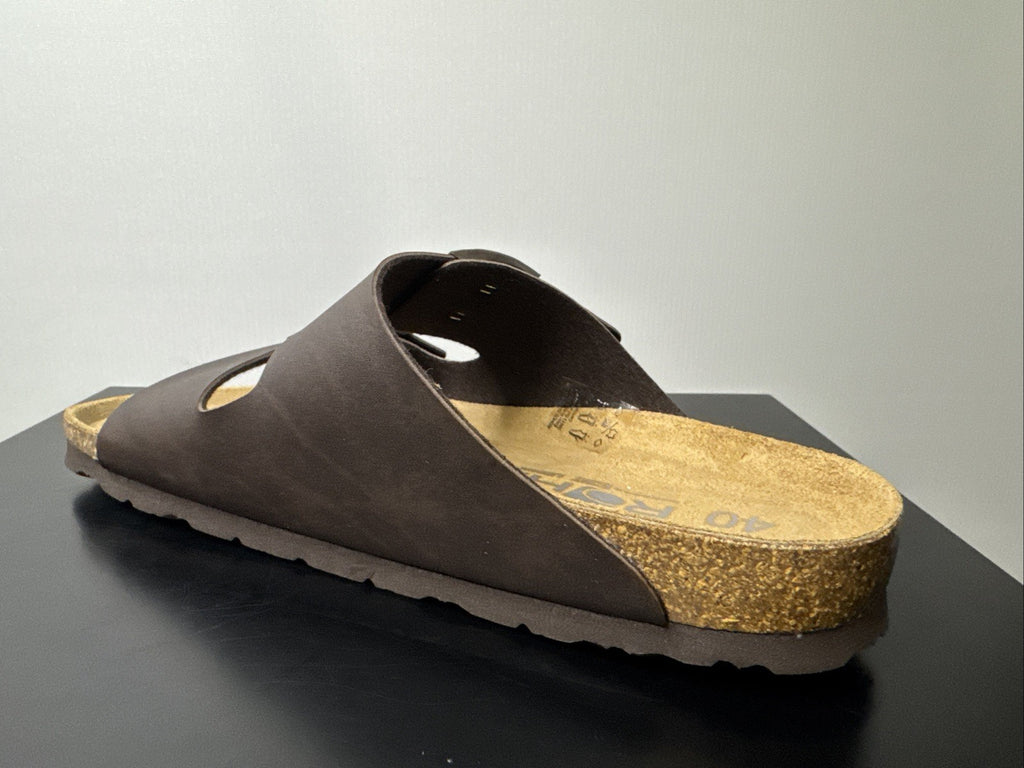 Rohde Herren Pantoletten Gr. 40 Leder Clogs Mocca 5920