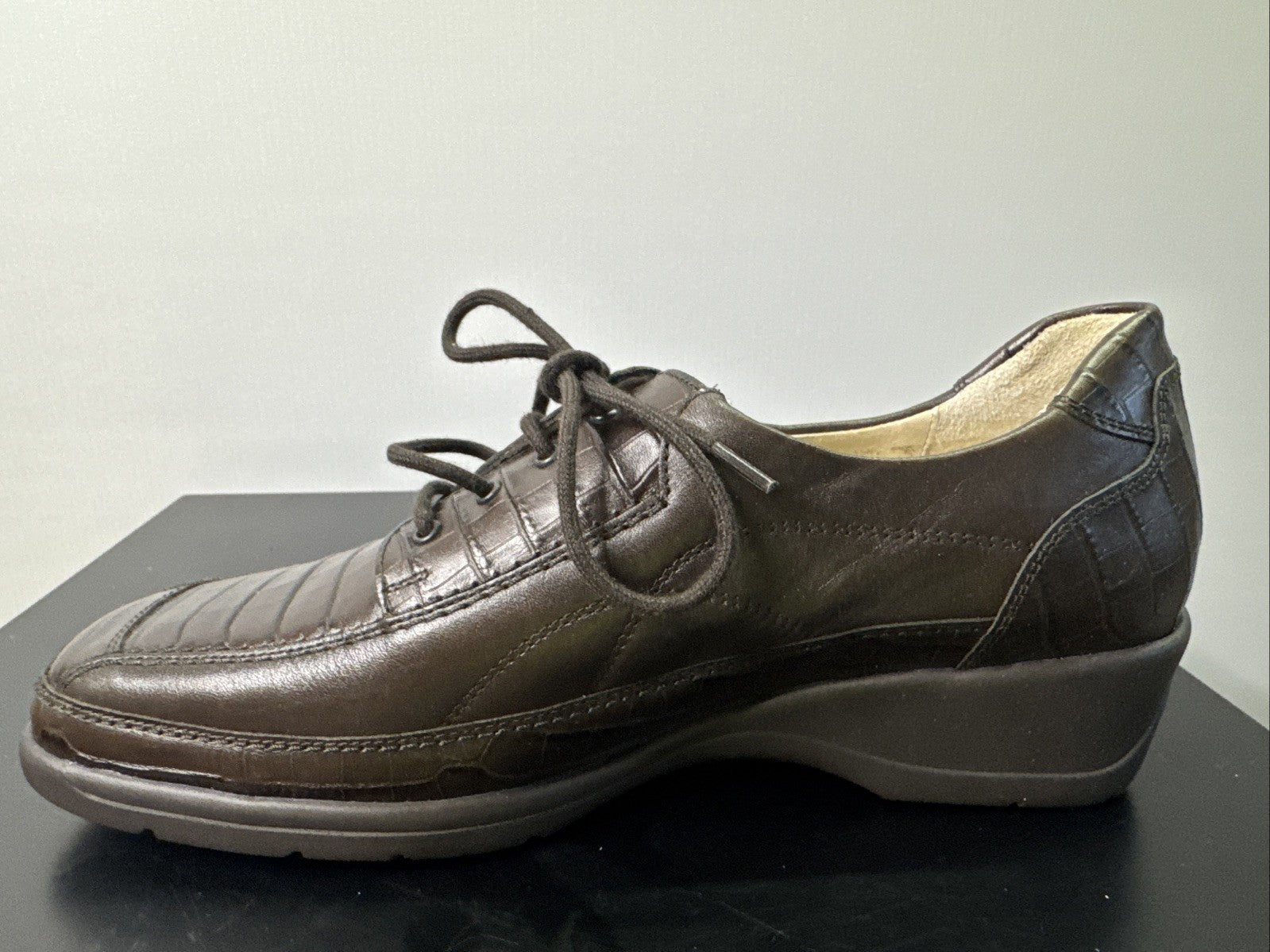 Waldläufer Halbschuh Damen Gr. 4,5 Leder Braun 