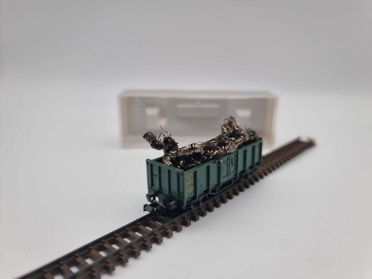 Fleischmann 8205 DB Offener Güterwagen Grün Spur N -beladen- In OVP