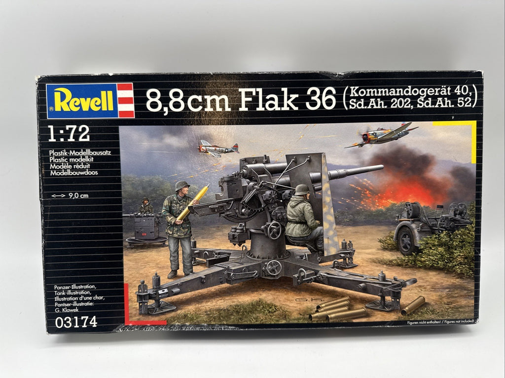 Revell 03174 1/72 WWII 8,8cm Flak 36 Kommandogerät 40 SdAh 202 SdAh 52