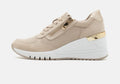 MARCO TOZZI Keilsneaker Freizeitschuh Halbschuh Schnürschuh Beige Damen - Gr. 41