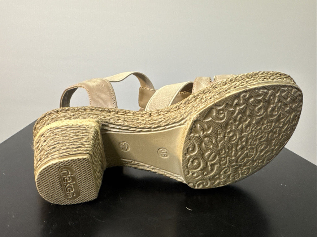 Rieker Sandalette Gr. 36 Leder Braun 
