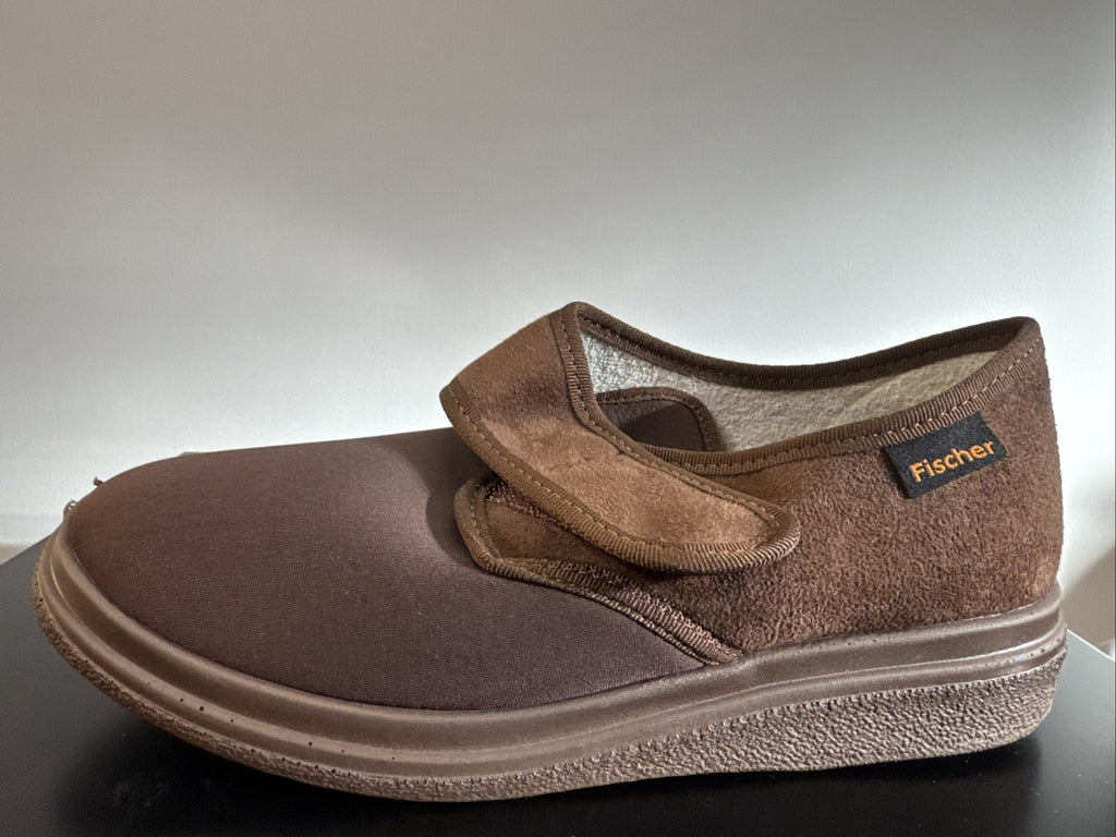 Fischer Markenschuh Herren Pantoffel Gr. 37 Halbschuh Braun