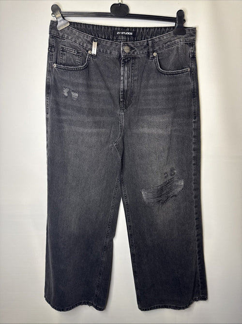 2Y Studios Diala Wide Baggy Jeans Gr. 31 Grau Damen
