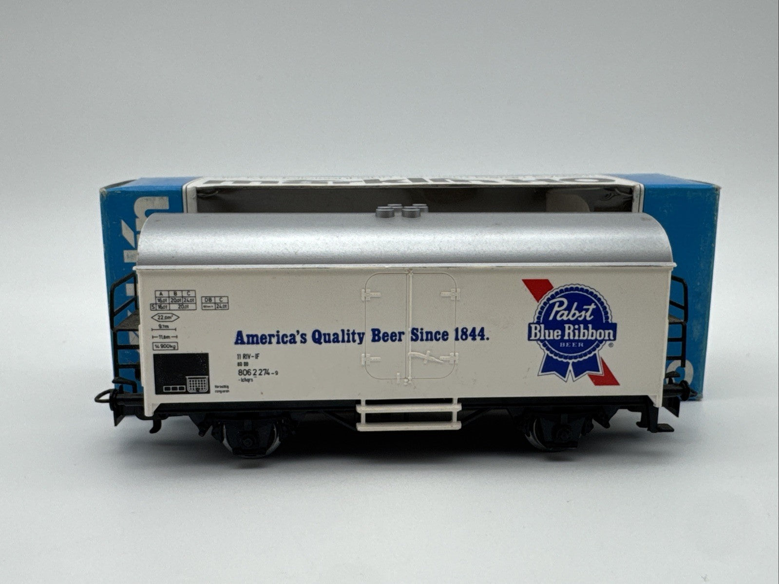 Märklin HO 4596 Güterwagen mit Werbung Pabst Blue Ribbon Beer  in OVP