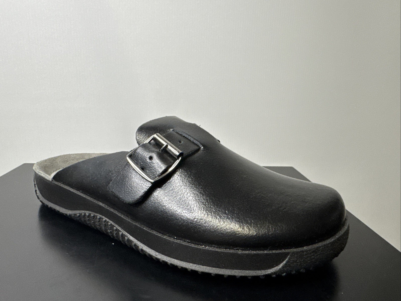 Rohde Herren Leder Clog Gr. 39 Soltau Hausschuhe 1970-90 Pantolette