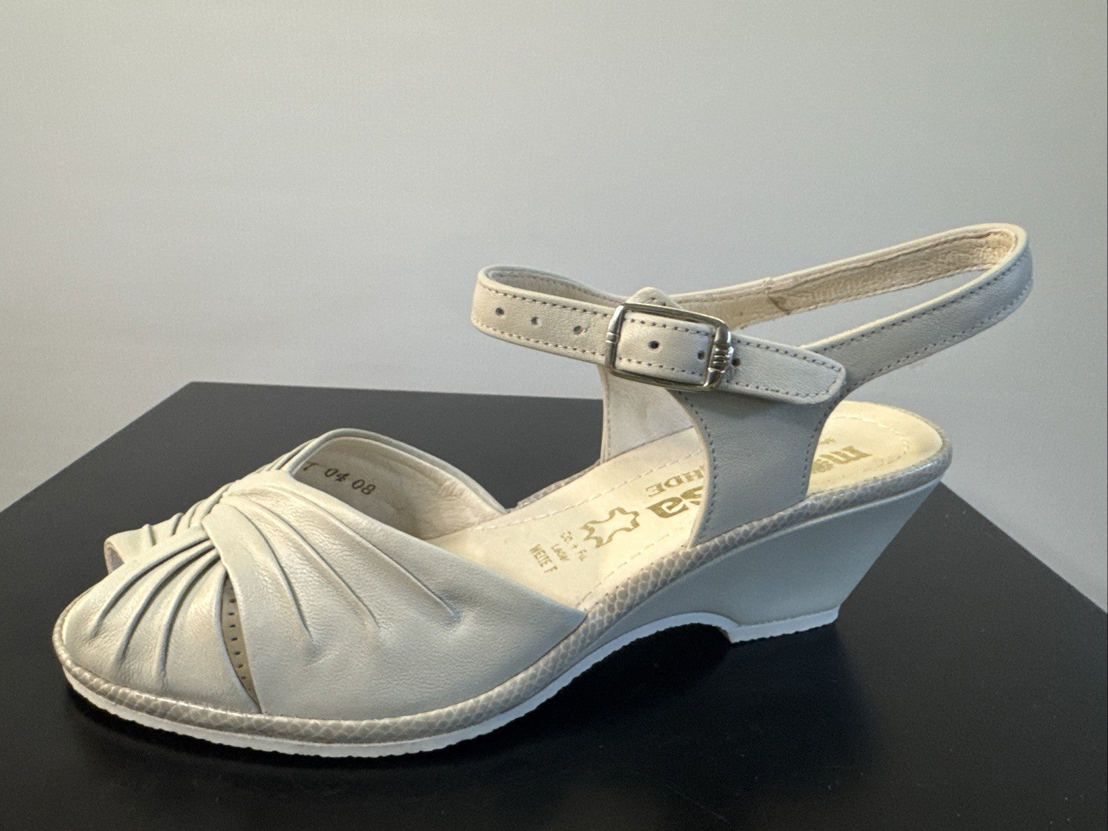 Rohde Sandalette Gr. 4 Damen Weiß Leder