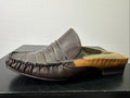 Jana Slipper Gr. 4,5 Damen Slip On Leder Braun