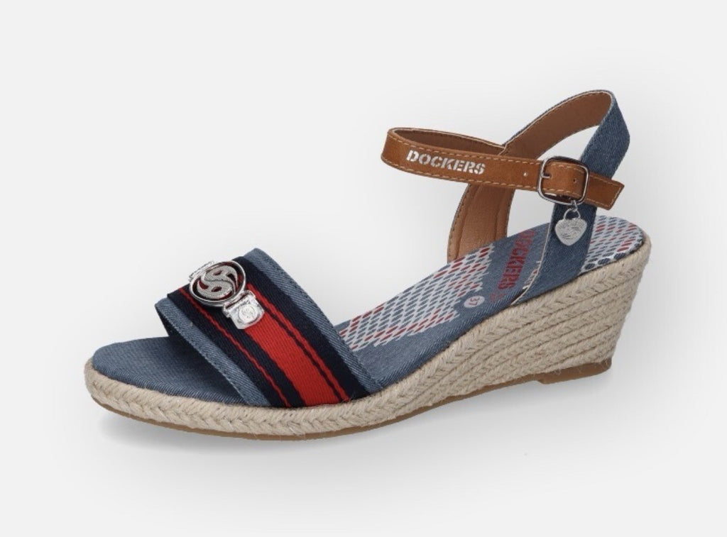 DOCKERS by Gerli Damen Sandalette Gr. 40 Riemensandale Keilsandalette