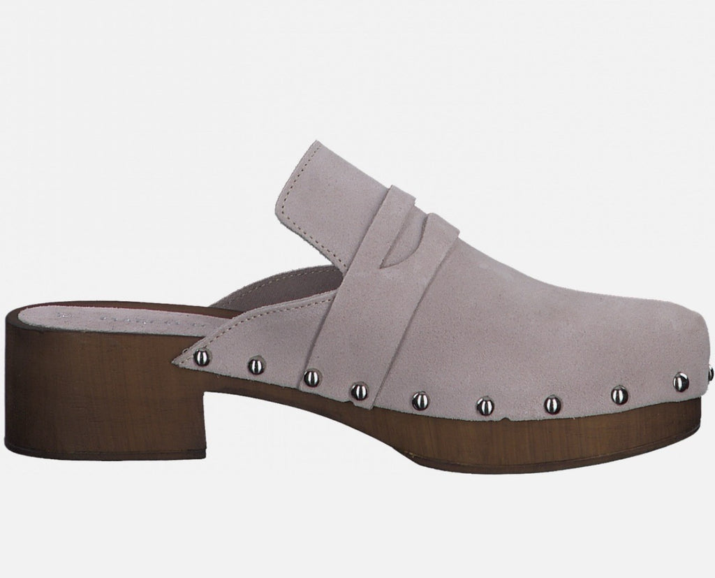 Marco Tozzi Clogs Gr. 39 Sabot Schuhe Pantolette Pantoletten Leder rosé