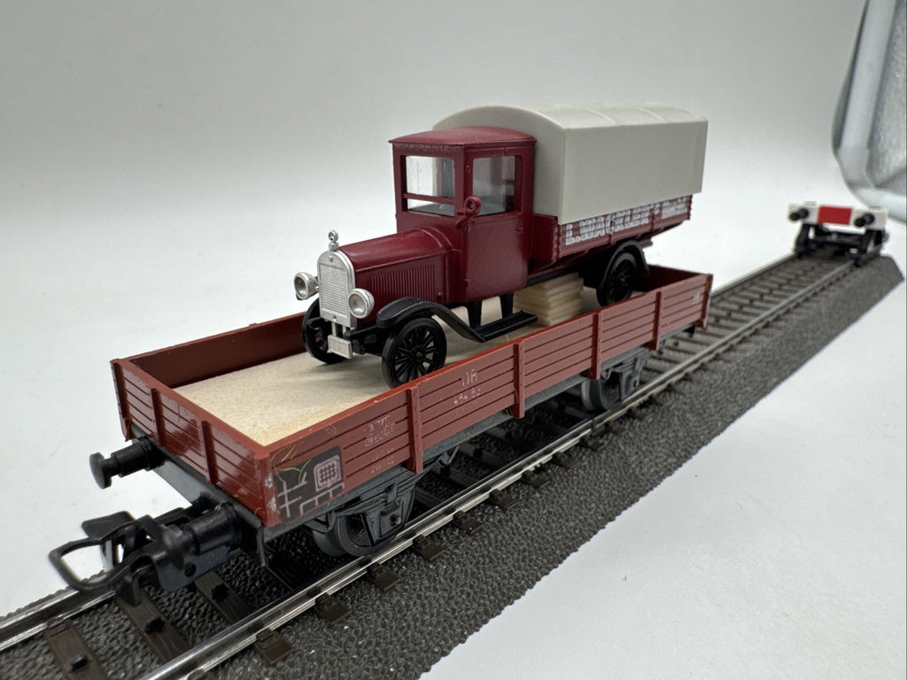 Märklin 4503 H0 Niederbordwagen 464 637 Mit Ladung Märklin 84793 DB #406