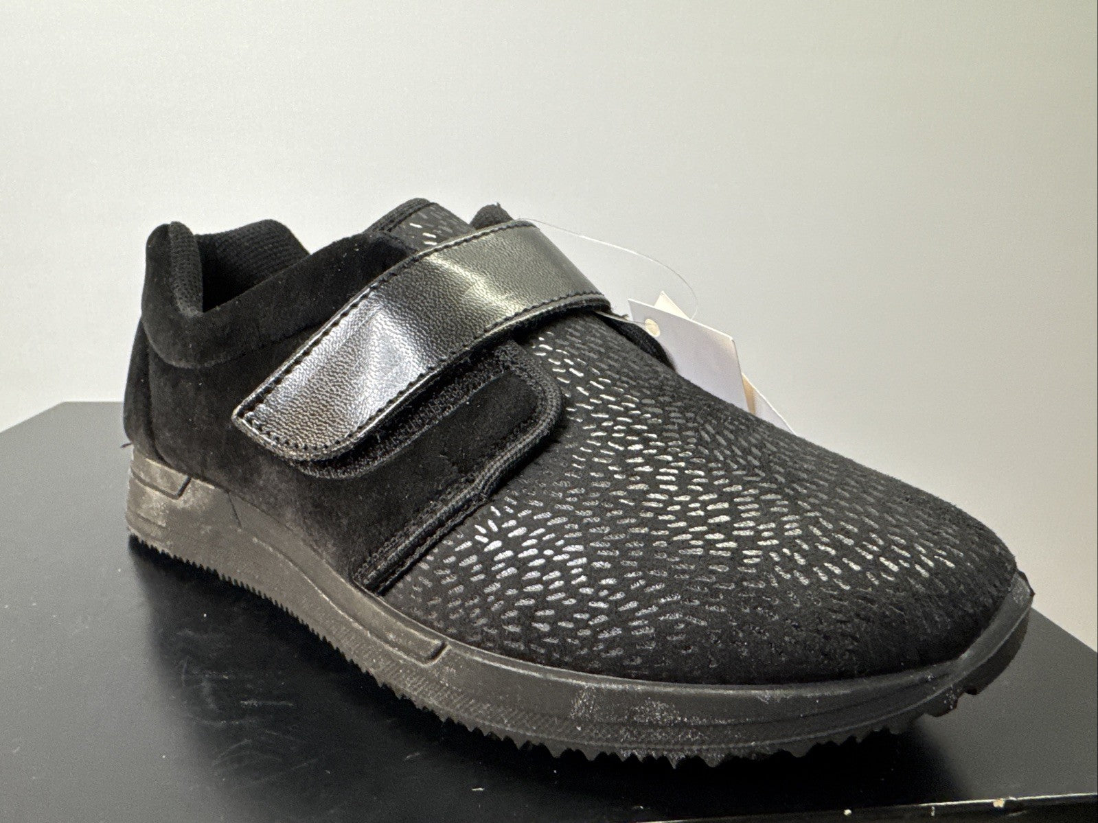 Fischer Markenschuh Gr. 38 Damen Halbschuh Schwarz Leder