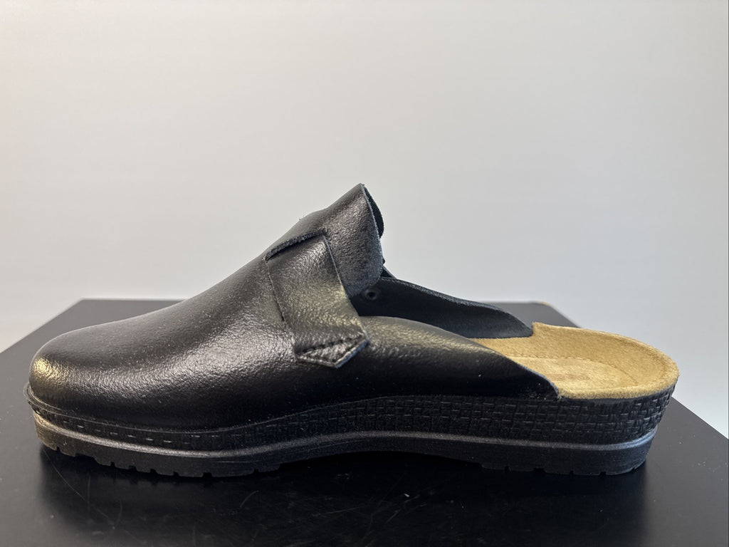 Rohde Herren Pantolette Gr. 39 Schwarz Pantoffel Weite G 1511