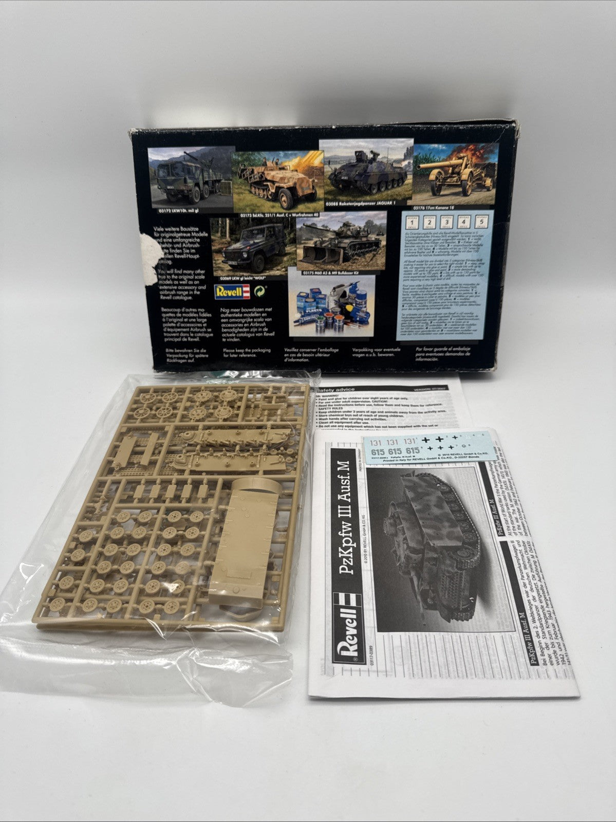 Revell Bausatz 03117,  1:72,  Pz Kpfw III Aussf. M,  original verpackt, Vintage
