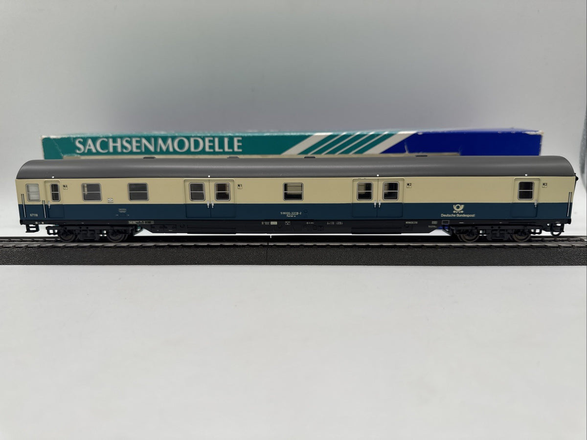 Sachsenmodelle Spur H0 1/87 Nr. 74559 Bahnpostwagen mrz DB KKK NEM OVP #239