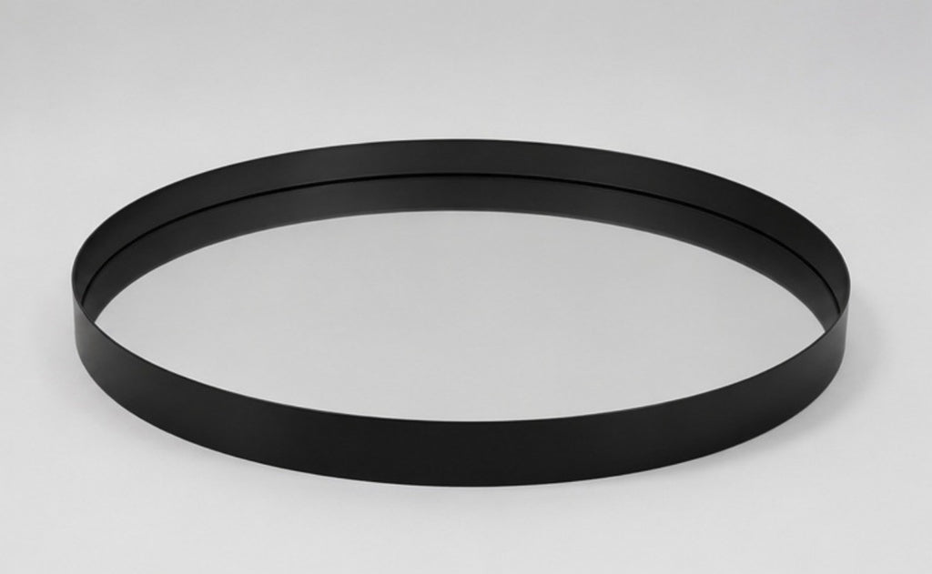 Runder Wandspiegel Ø 60 cm Designer Spiegel Schwarz Spiegel