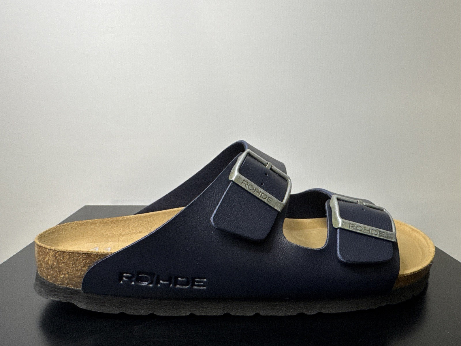 Rohde Herren Pantoletten Gr. 41 Leder Clogs Ocean 5920