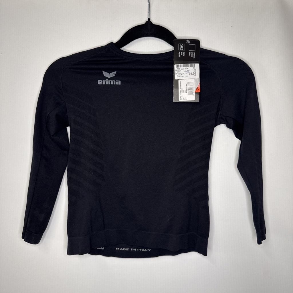 Erima Longsleeve Kinder 3xs Schwarz Langarm Stretch 