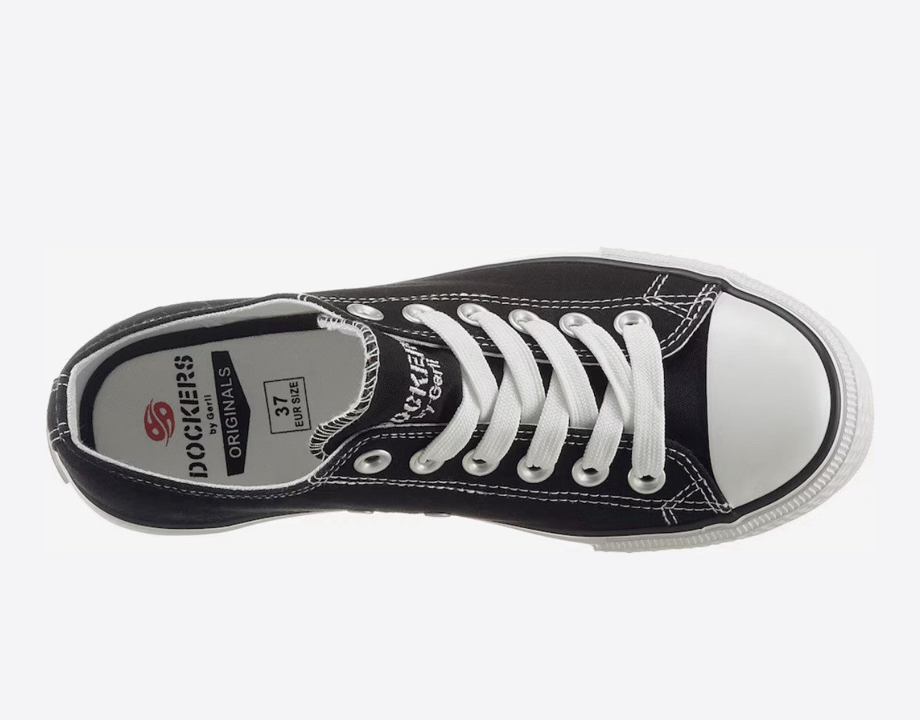 Dockers Damen Canvas Gr.39 Sneaker Halbschuh Schwarz 36UR201-710100