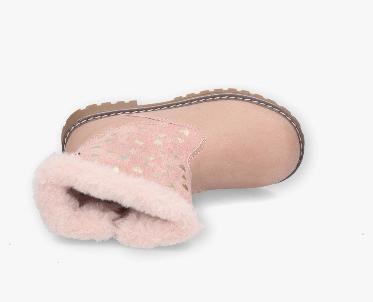 Dockers Wildleder Mädchen Winterstiefel Gr.28 Rosa Mit Herzen Gefüttert