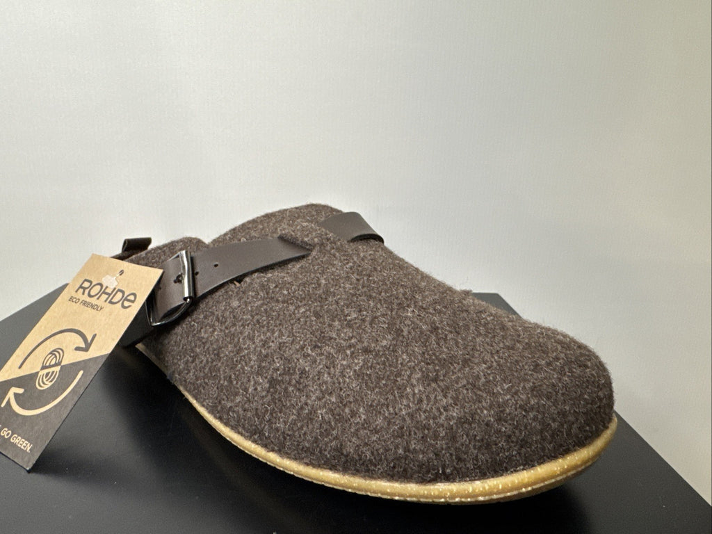 Rohde Herren Filz Pantolette Gr. 41 Mocca Pantoffel 6922