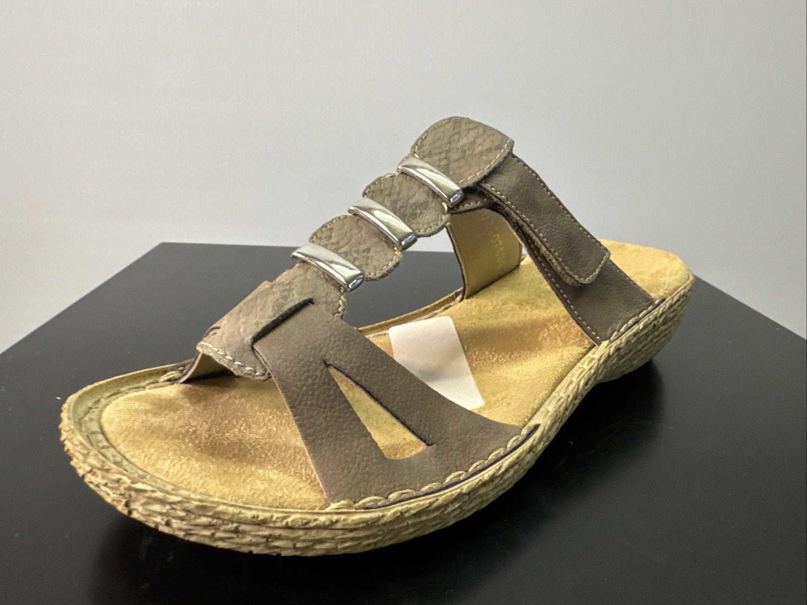 Rieker Sandale Gr. 36 Leder Slip On