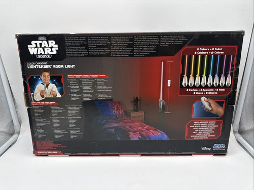 Boxed Star Wars Uncle Milton Science Remote Controlled Lightsaber Room Light