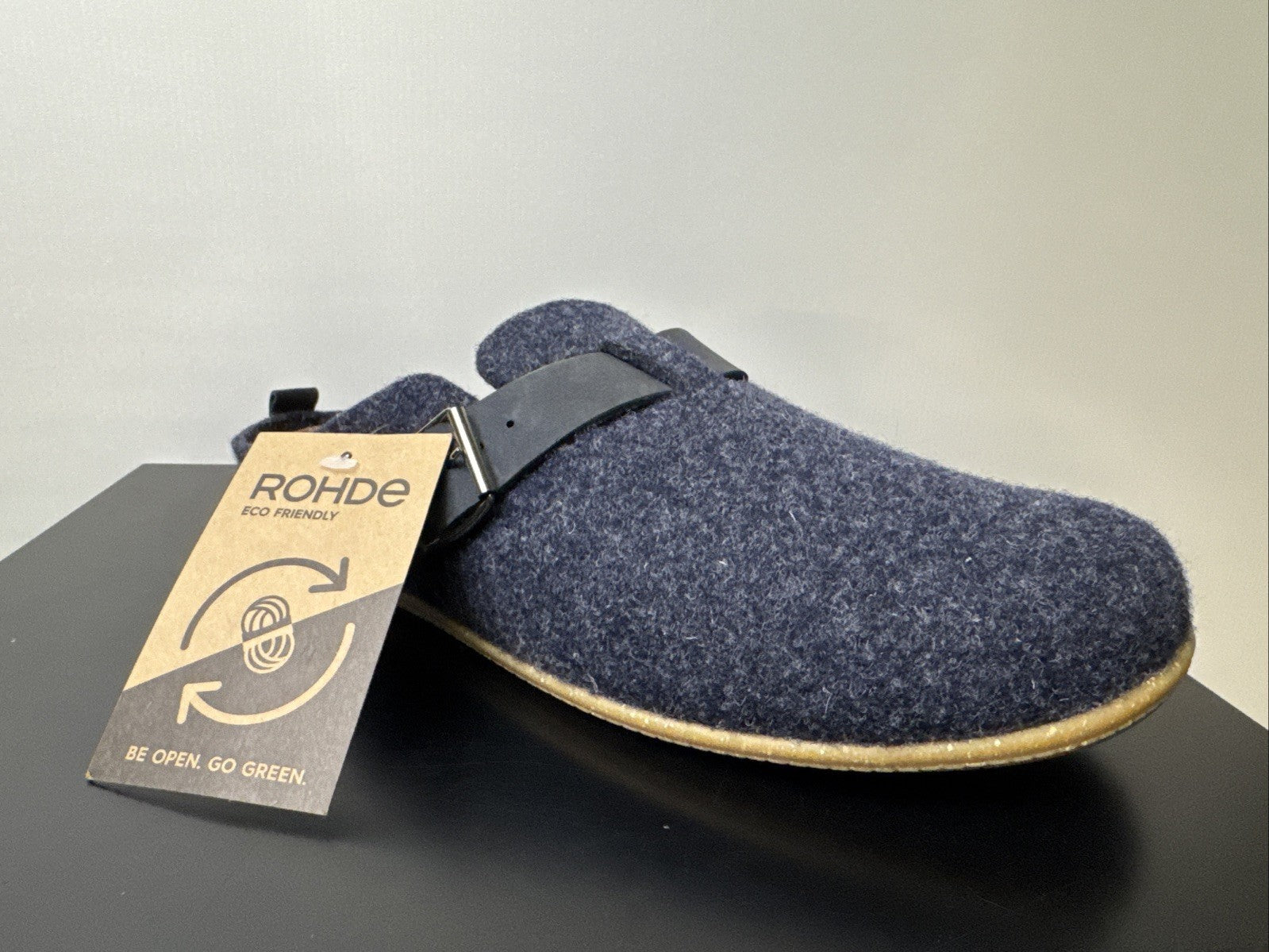 Rohde Herren Filz Pantolette Gr. 45 Ocean Pantoffel 6922