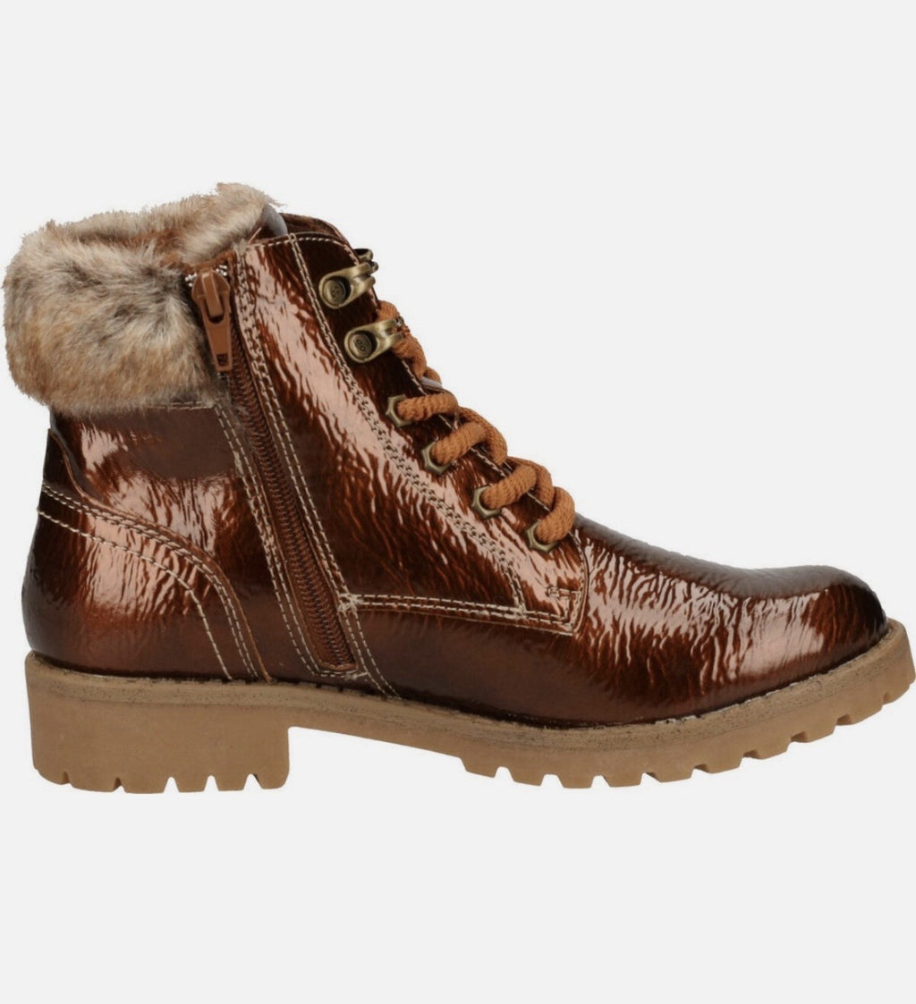 Dockers by Gerli Damen Stiefel Gr.38 Schnürstiefelette Boots Stiefelette