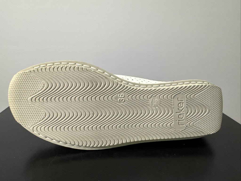 Rieker Halbschuh Gr. 36 Damen Leder Beige