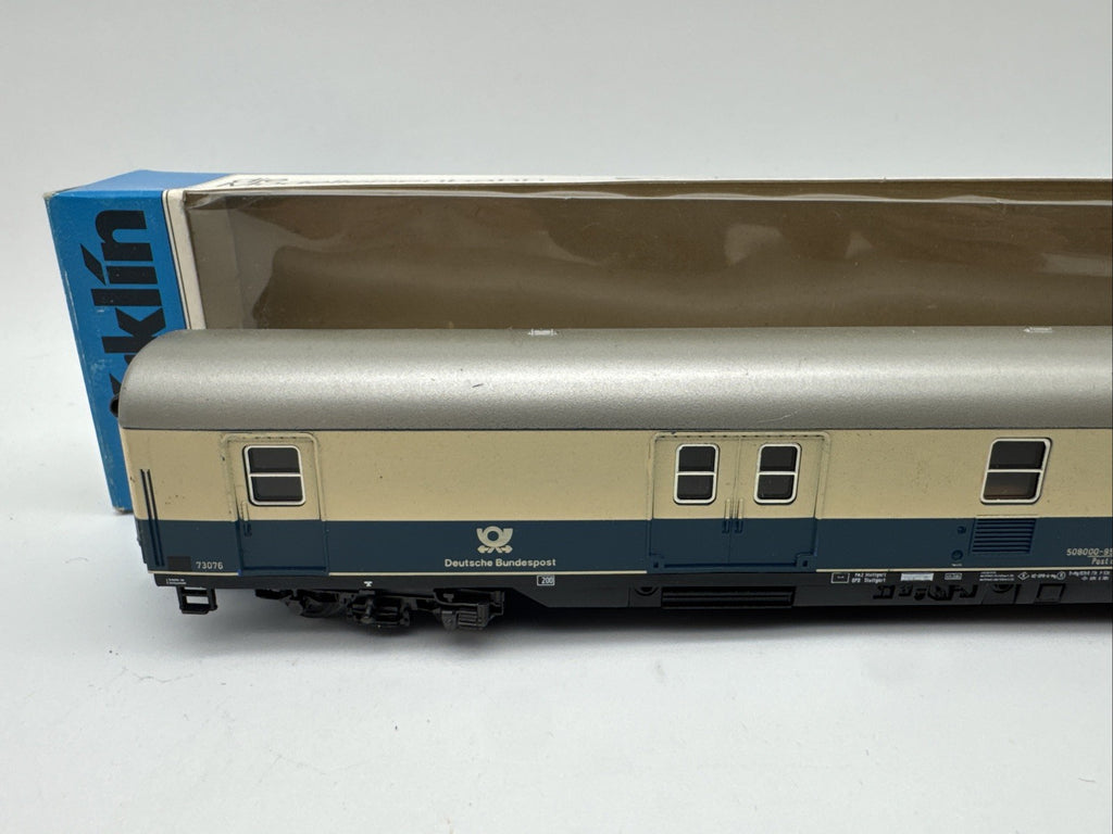 Märklin H0 AC 4157 Bahnpostwagen / Post mrz / DB / OVP blau Top Zustand